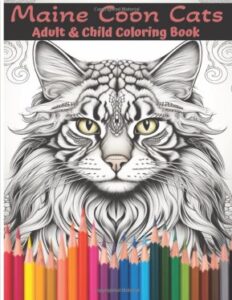 maine coon cats coloring book